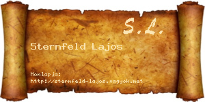 Sternfeld Lajos névjegykártya